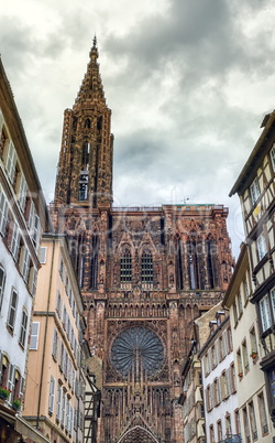 Cathedrale Notre-Dame or Cathedral of Our Lady in Strasbourg, Al