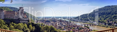 Heidelberg city and Neckar river, Germany