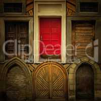 Abstract image of the old doors