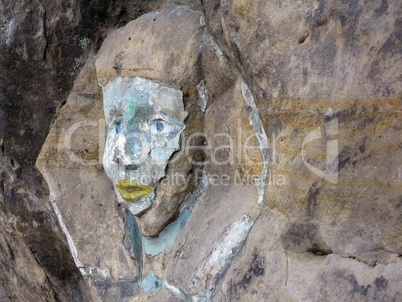 Rock relief - the face of the Sphinx