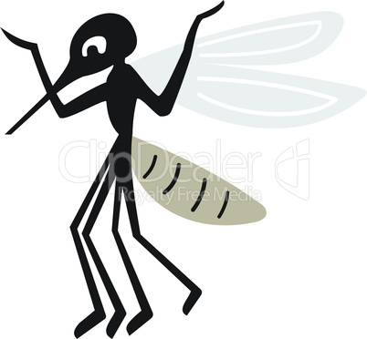 Silhouette of arrogant mosquito