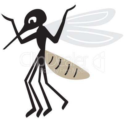 Silhouette of arrogant mosquito
