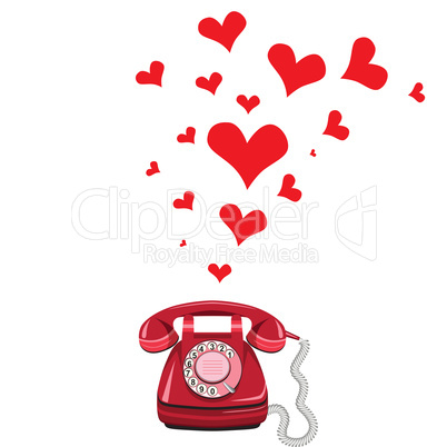 Phone receiver and heart