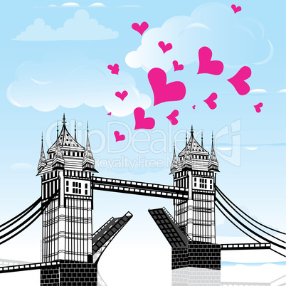 Tower Bridge, London vector