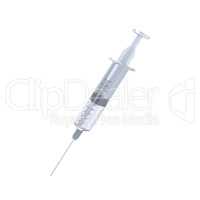 Syringe on white