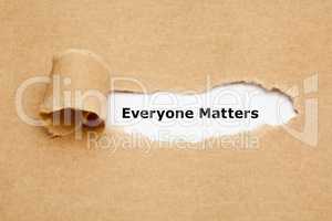Everyone Matters Torn Paper Concept