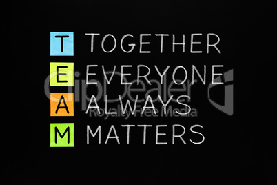TEAM Together Everyone Always Matters