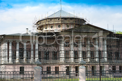 Reconstruction of historical buildings background