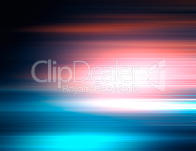 Horizontal cyan and orange motion blur background