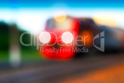 Dramatic transport train bokeh background