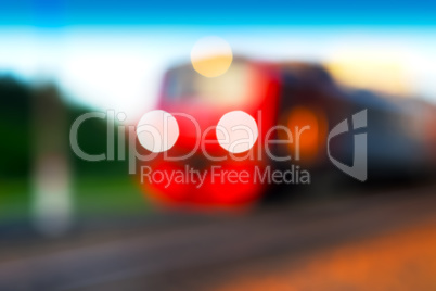 Dramatic transport train bokeh background