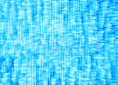 Horizontal cyan blue 3d extruded digital cubes abstraction backg