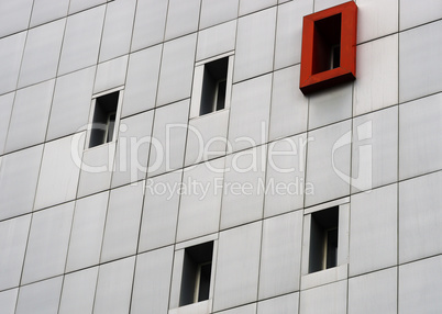 Diagonal metal panel windows architecture background