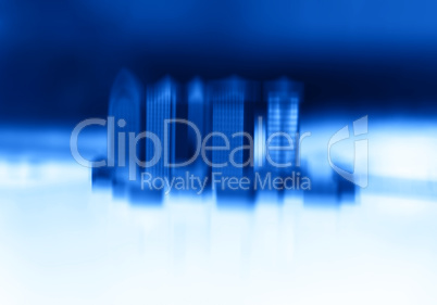 Toy office buildings motion blur abstraction bokeh background
