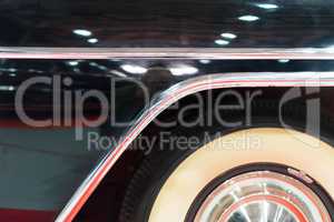 Horizontal retro car detail background