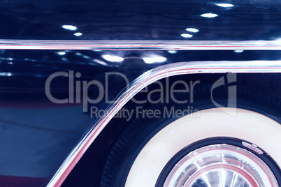 Horizontal retro car detail background