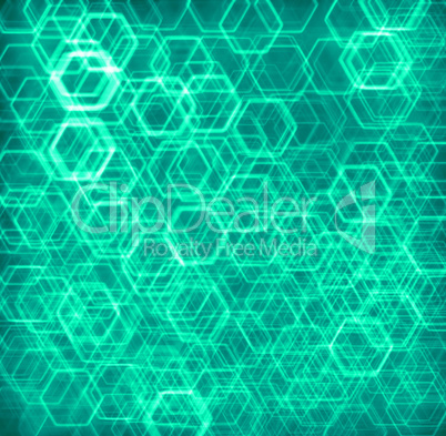 Pale green hexode cells abstract background
