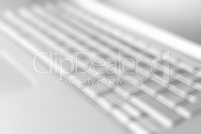 Horizontal laptop keyboard bokeh background