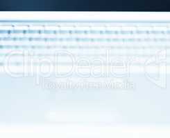 Horizontal laptop keyboard bokeh background