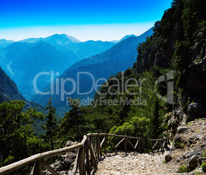 Square vivid mountain down stairs landscape background backdrop