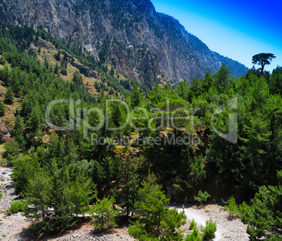 Horizontal vivid dramatic summer mountains landscape background