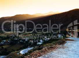 Horizontal Crete morning landscape background