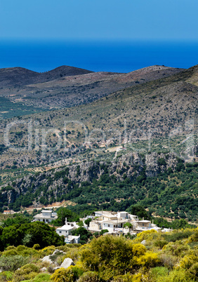 Vertical vivid Crete valley  landscape background