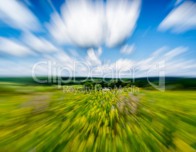 Countryside summer vivid motion abstraction