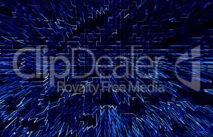 Horizontal blue communication business abstraction background