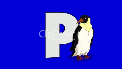 Letter P and Penguin (foreground)