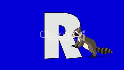 Letter R and Raccoon (foreground)