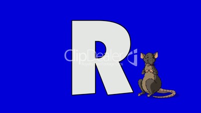 Letter R and Rat (foreground)