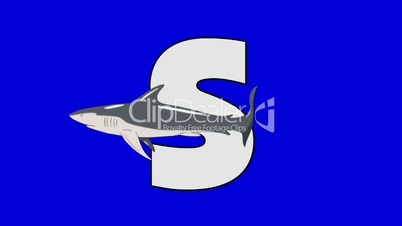 Letter S and Shark (foreground)