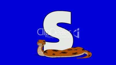 Letter S and Snake (foreground)