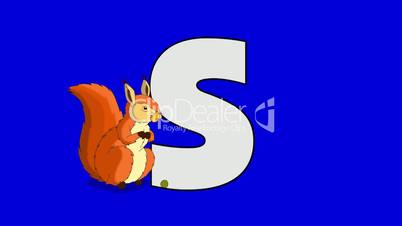 Letter S and Squirrel (foreground)