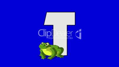Letter T and  Toad (foreground)