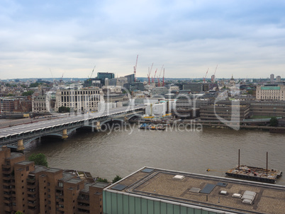 Aerial view of London