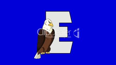 Letter E and Eagle  (foreground)