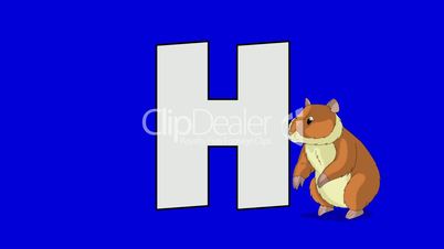 Letter H and Hamster (foreground)