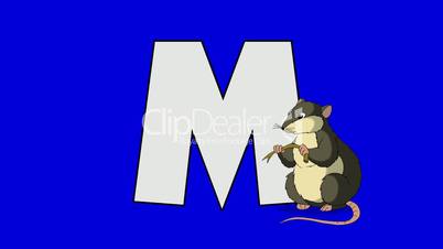 Letter M and  Mouse (foreground)