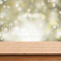 Wooden tabletop with blurred background, 3d-illustration