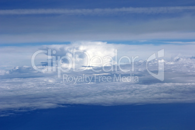 Blue sky background with the white clouds.