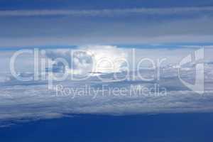 Blue sky background with the white clouds.