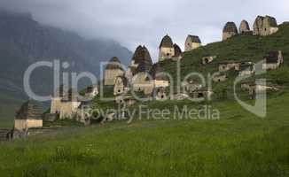 Dead town Dargavs in North Ossetia