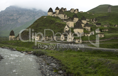 Dead town Dargavs in North Ossetia