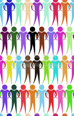 Business team, people icon web. Vector diagram, network communication. Partnership, employee. Relation concept wallpaper. Crowd seamless background.