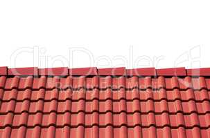 Roof tiles isolated on white