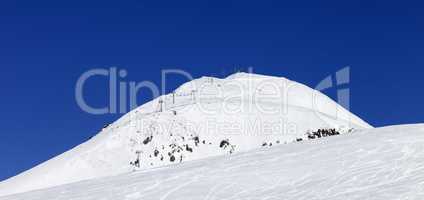 Panoramic view on ski resort at Caucasus Mountains