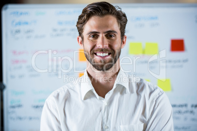 Confident businessman in meeting room