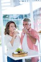 Couple drinking champagne